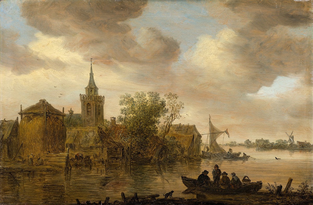 River View with Church and Farmhouse 1653