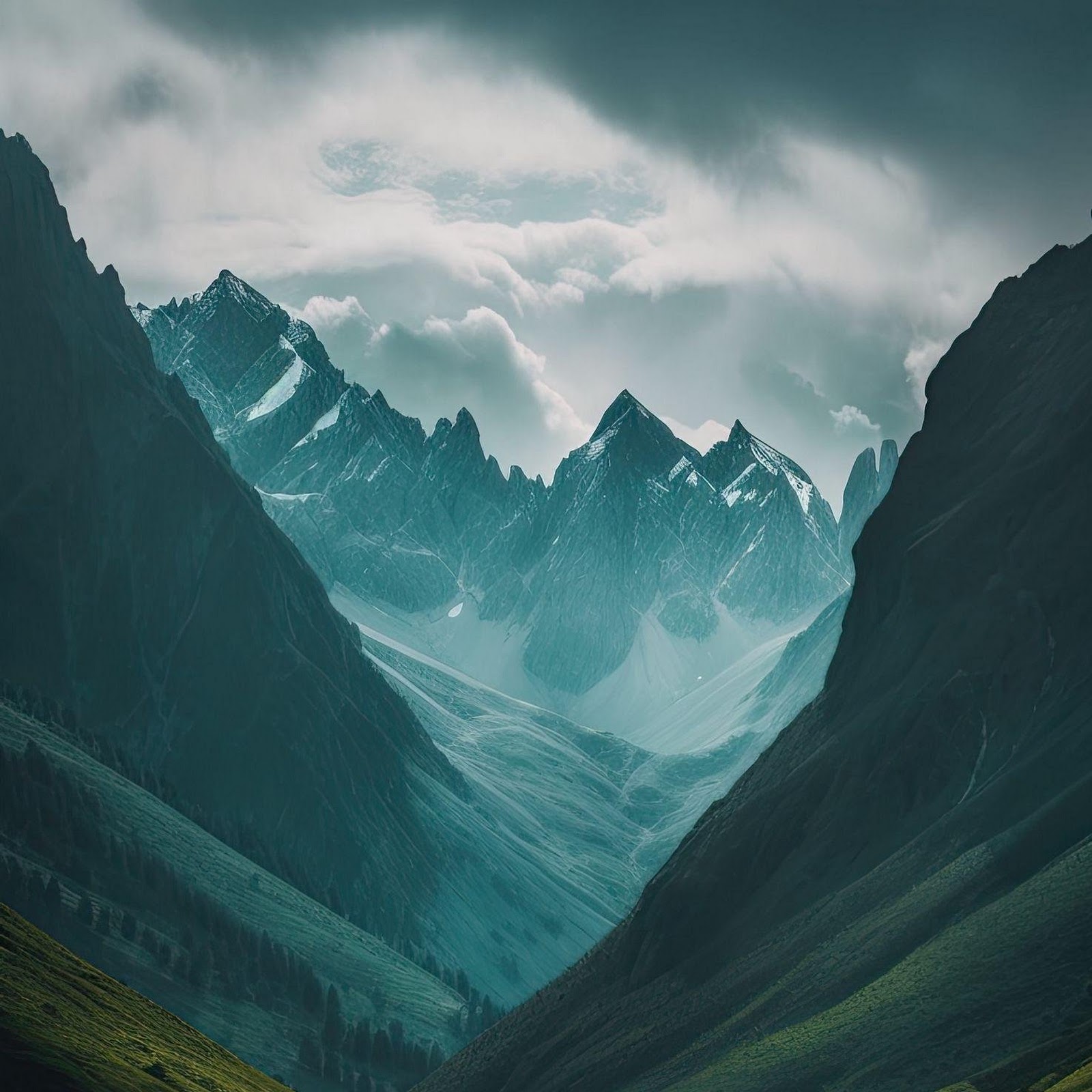 Download Cloud, Mountain, Natural Landscape 2K iPhone