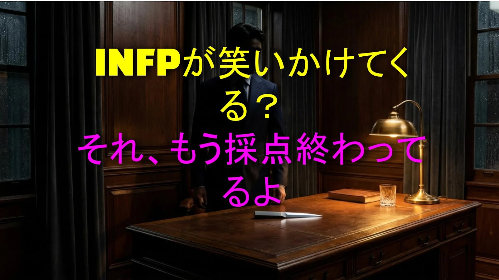 INFPが笑いかけてくる？それ、もう採点終わってるよ