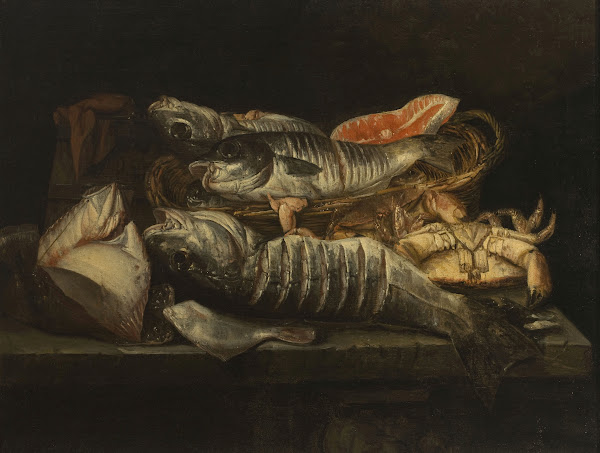 Still Life with Fish and Crustaceans on a Table
