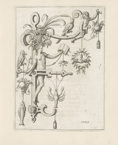 Letter F with the divine virtue Fides Faith 1595