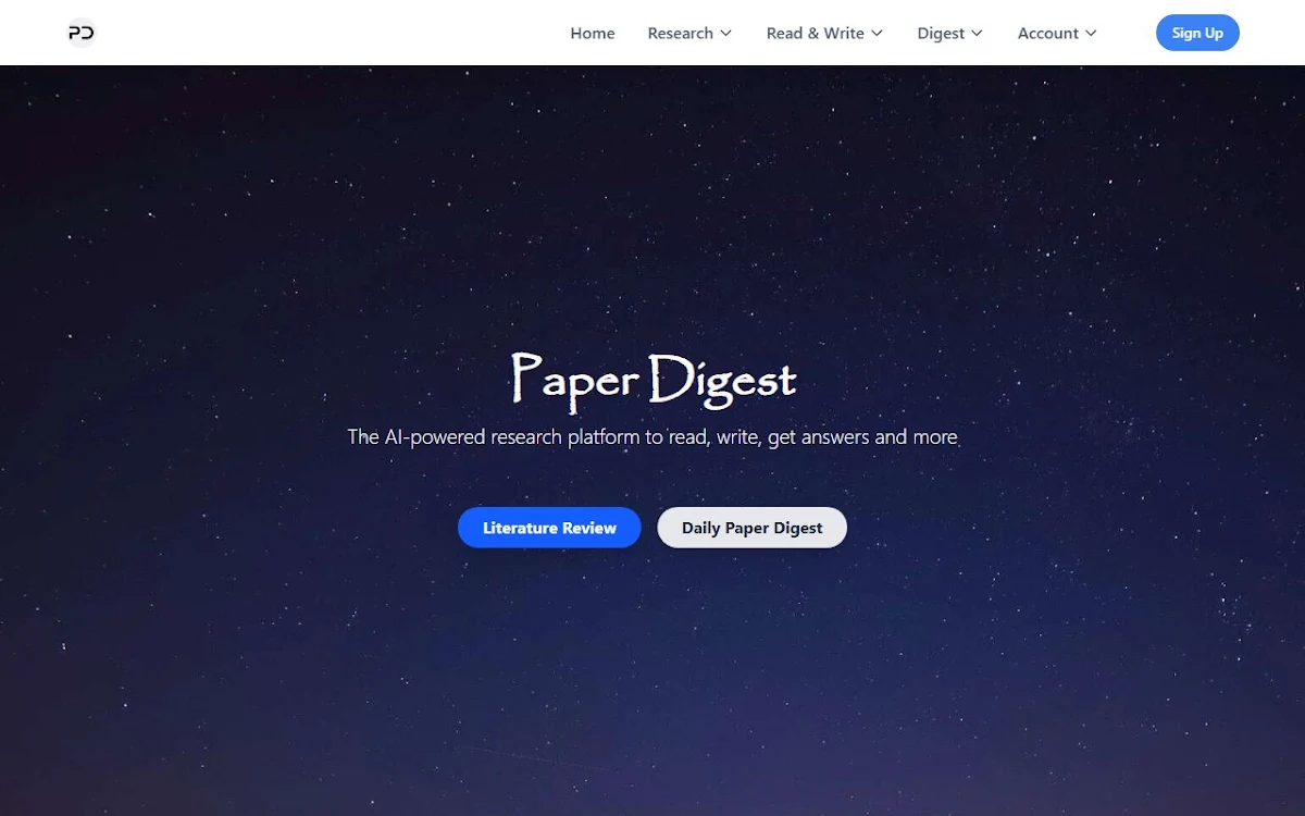 Captura de Paper Digest
