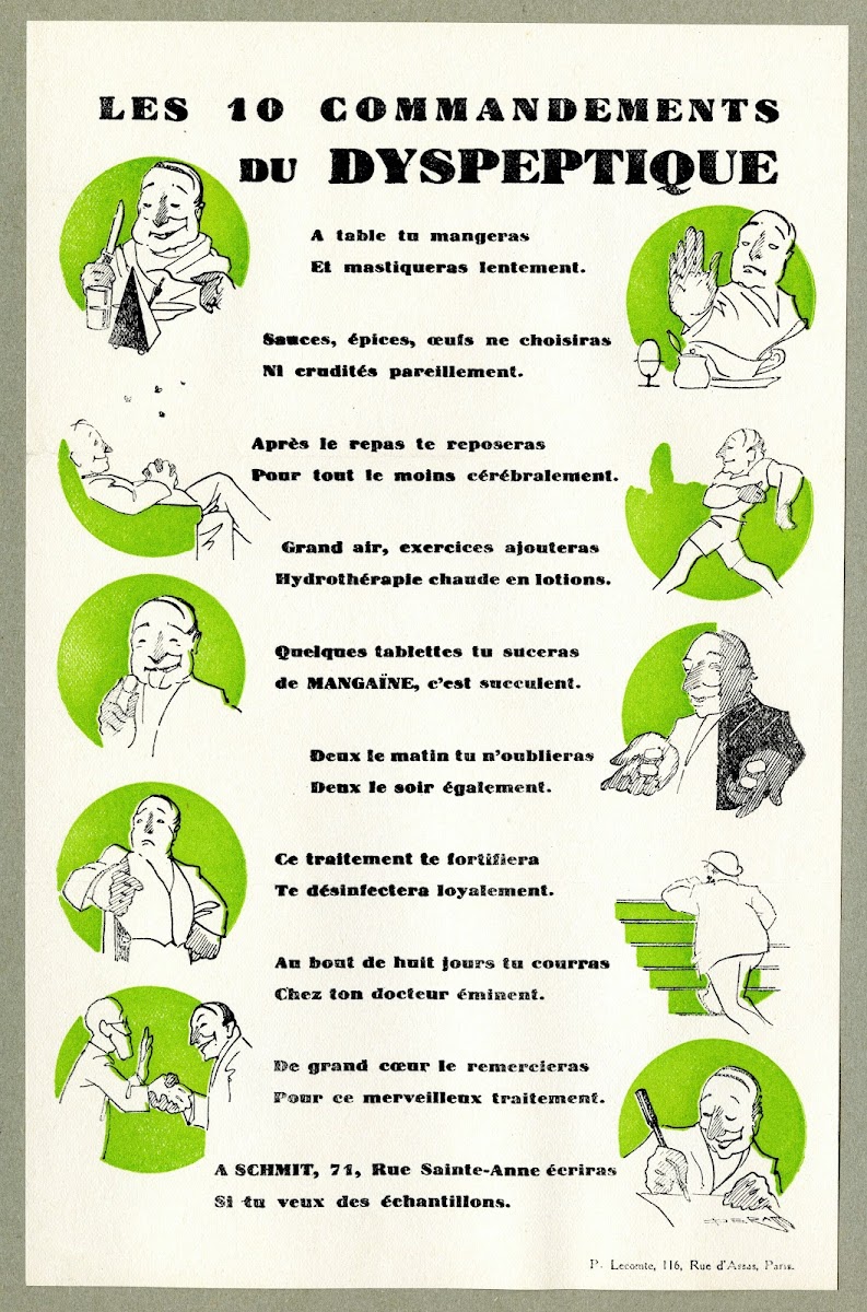 Les 10 commandements du dyspeptique