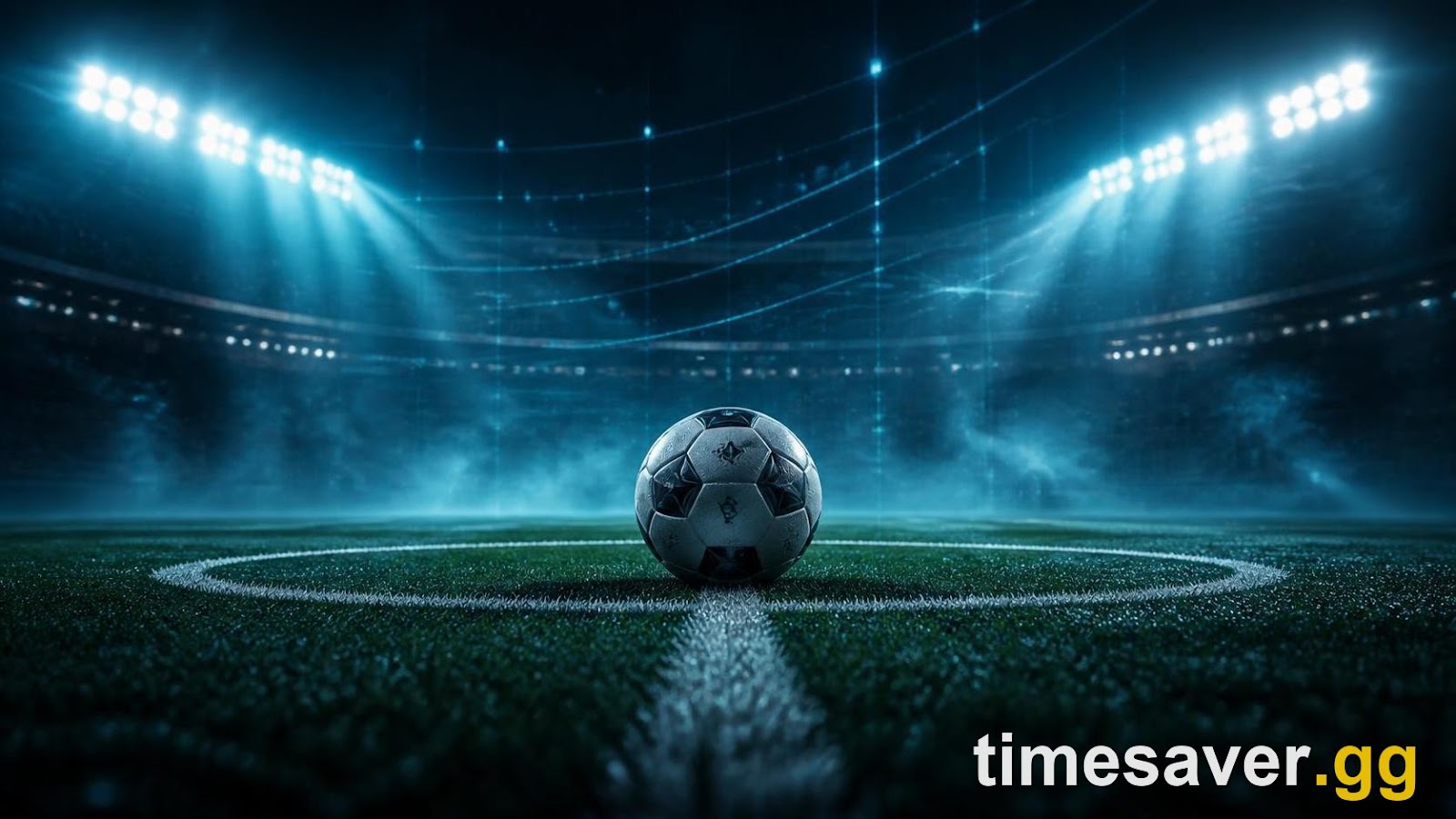 A football on the centre circle of a floodlit night stadium, symbolising the FC 26 to FC 27 season transition