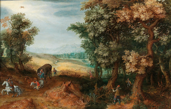 A wooded landscape with an ambush