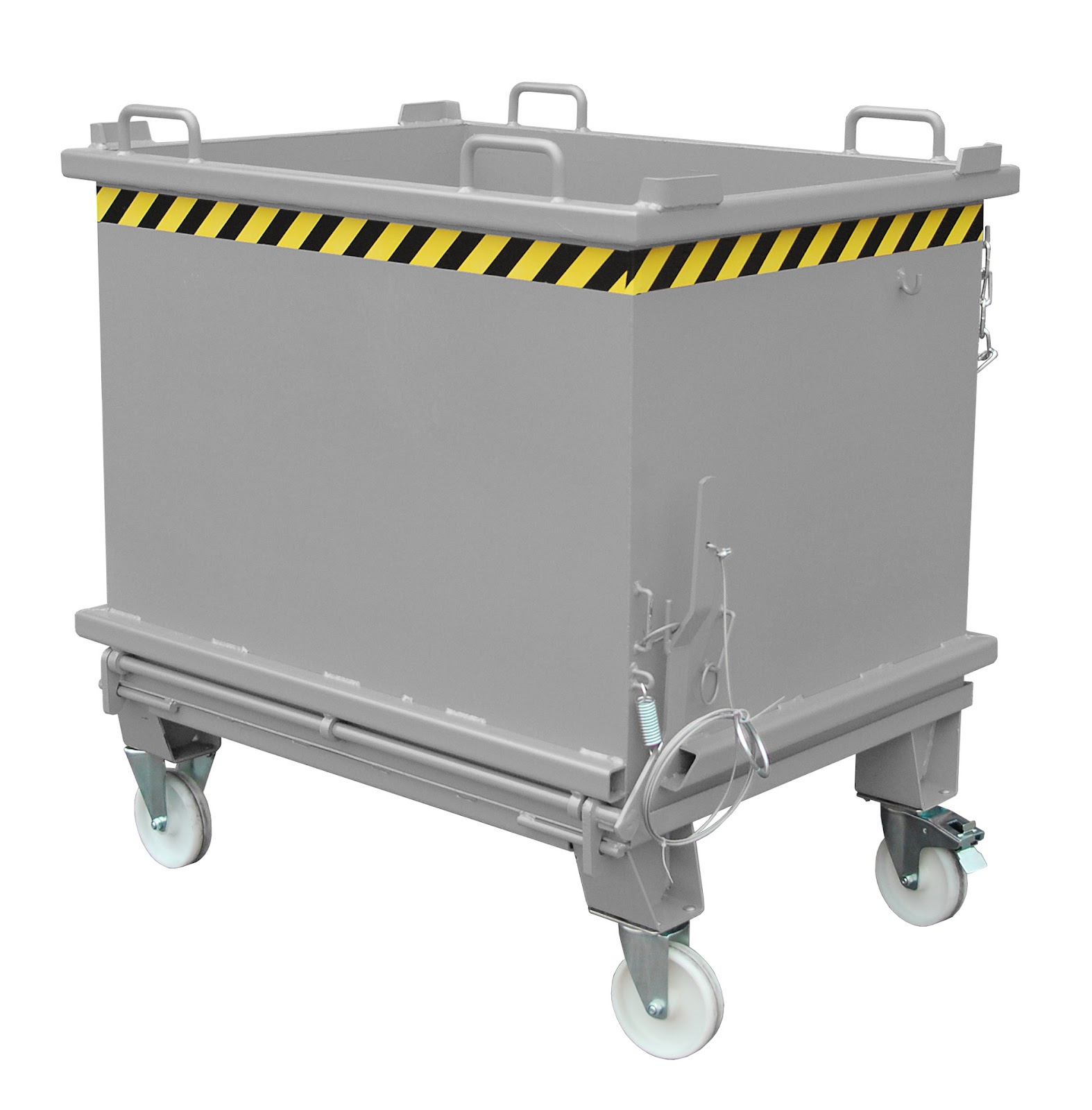 Bodemklepcontainer SB 1000, gelakt, Muisgrijs