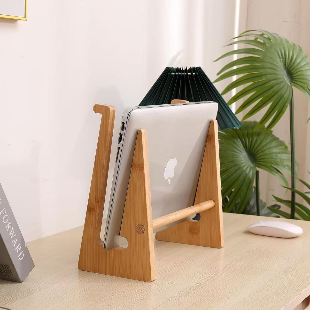 Wood Laptop Stand with Desk Organizer