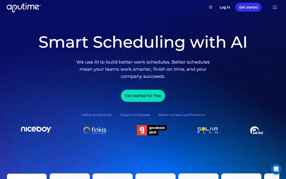 Captura de ApuTime - AI scheduling optimizer