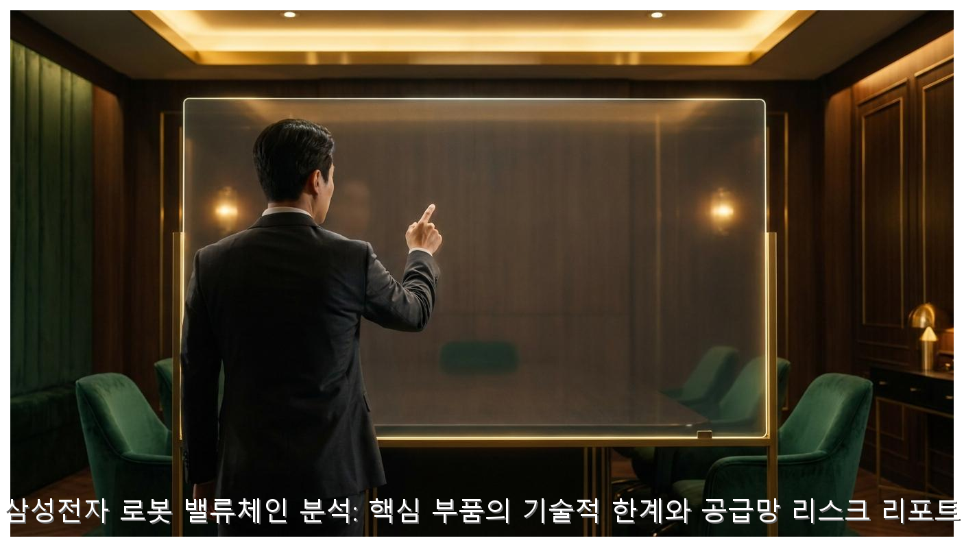삼성전자 로봇 밸류체인 분석: 핵심 부품의 기술적 한계와 공급망 리스크 리포트 핵심 안내 및 분석 인포그래픽 (2)
