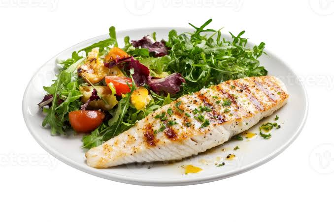 Grilled Fish with Salad