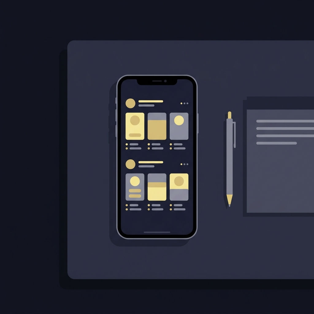 Minimal 2D vector of a smartphone showing an MLB probable pitchers page with a notepad and pen on a dark Funded Plays style background padres phillies prediction