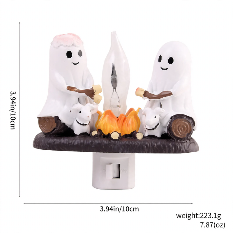Decorative resin figure with night light effect