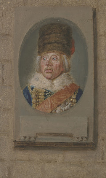 Brustbildnis des Generals Ziethen im Oval rechteckig gerahmt