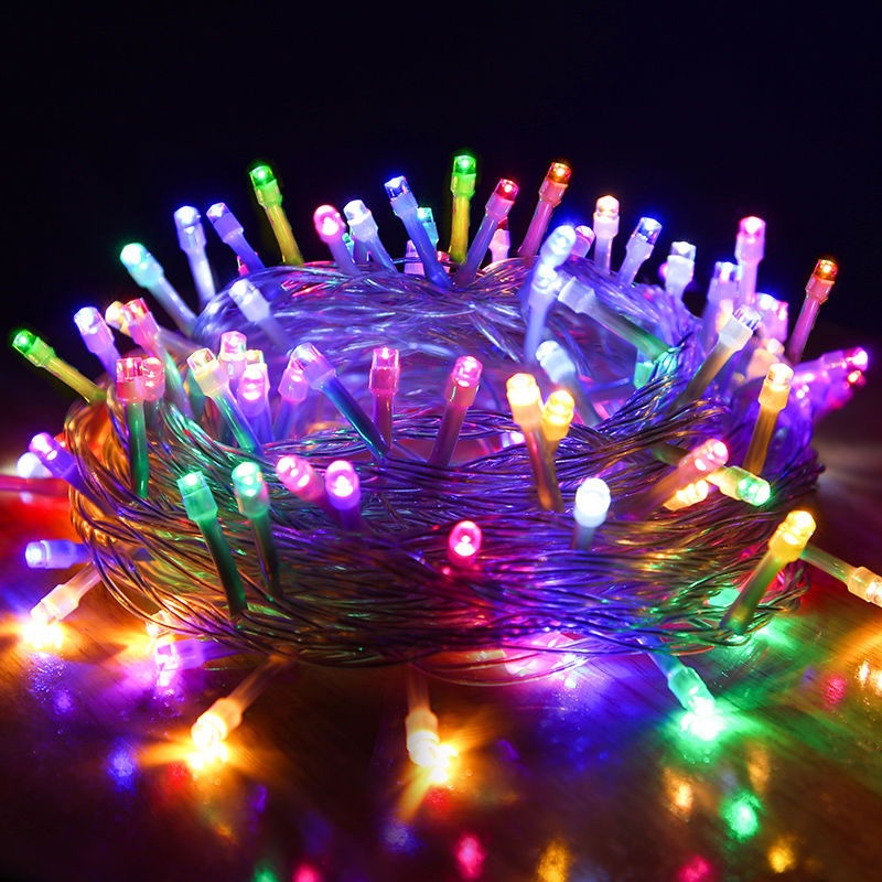 LED string lights with balls and stars for atmospheric light
