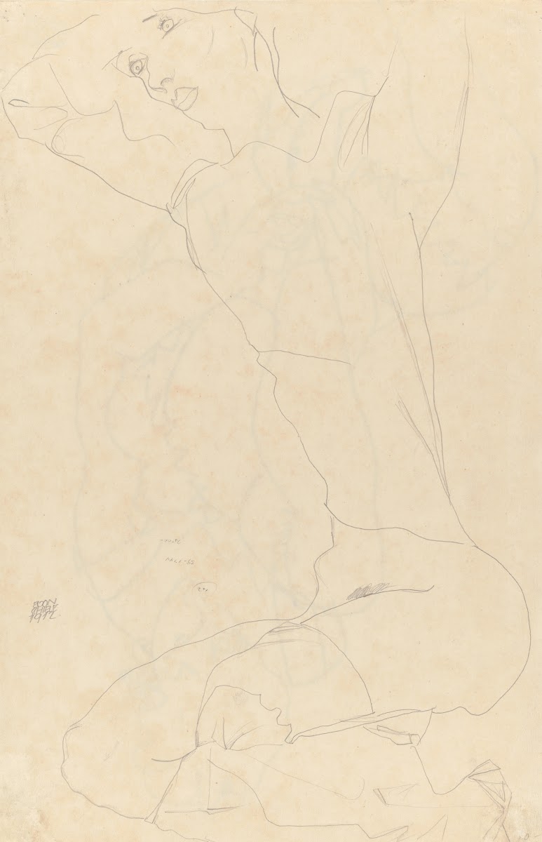 Study for Reclining Nude with Arms Raised 1915