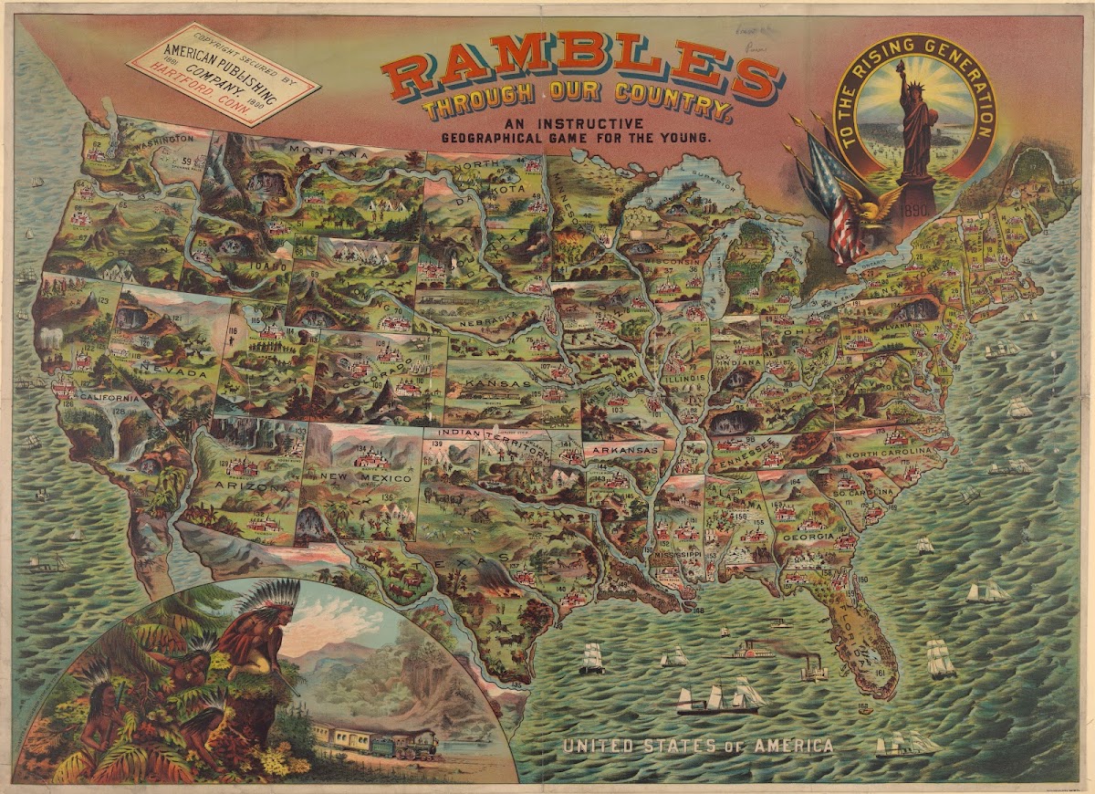 Rambles Through Our Country  An Instructive Geographical Game For The Young 1890