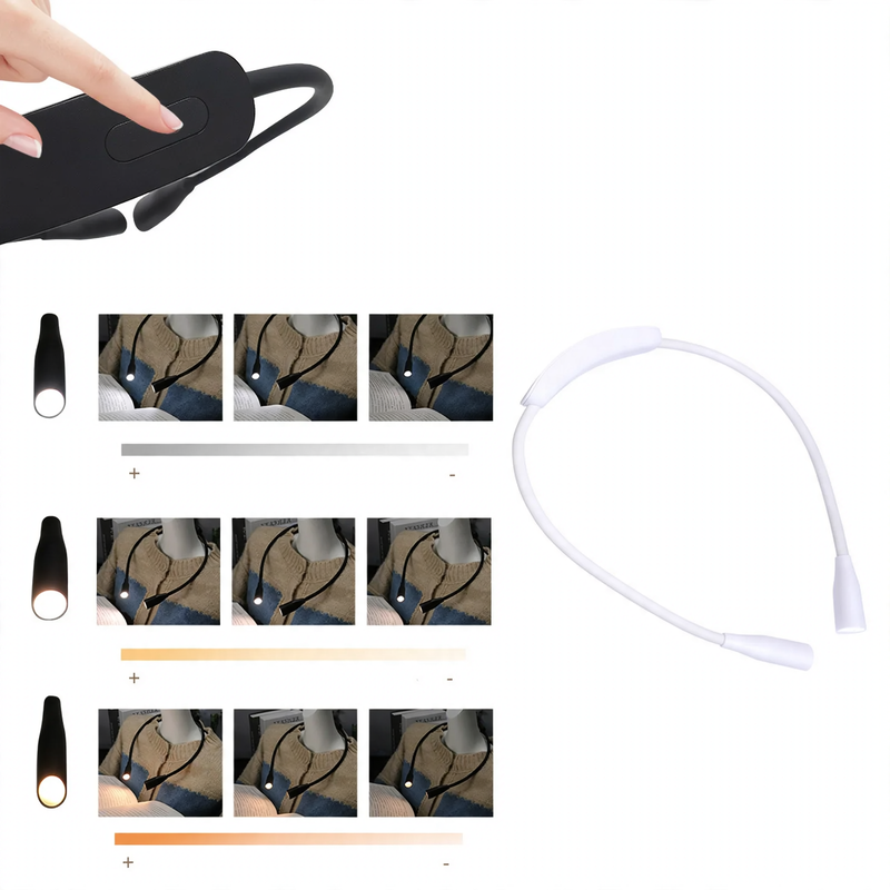 Multifunctional, foldable LED neck light