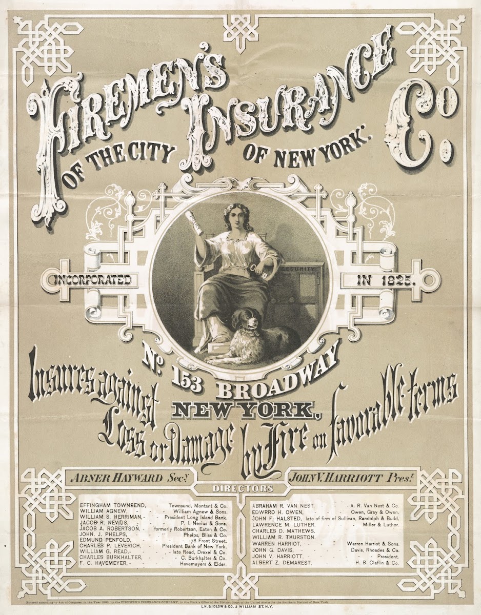 Firemens Insurance Co of the city of New York 1866