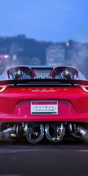 Porsche, 918, Spyder, Red, Turbos 8K Wallpaper Background