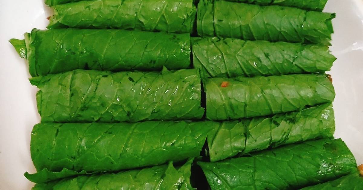 Cải xanh cuộn thịt bò