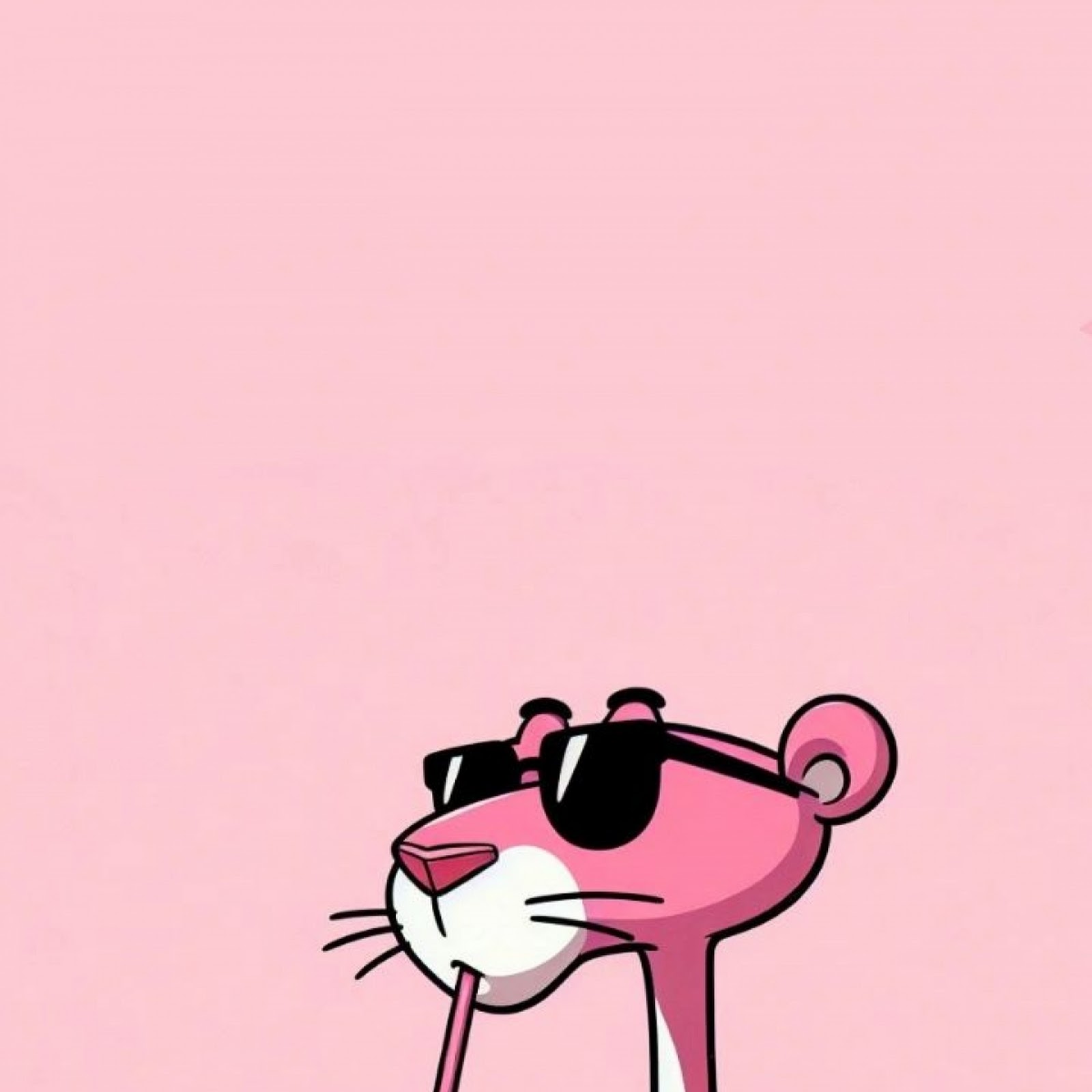 Download The Pink Panther Drinking Boba Full HD iPhone