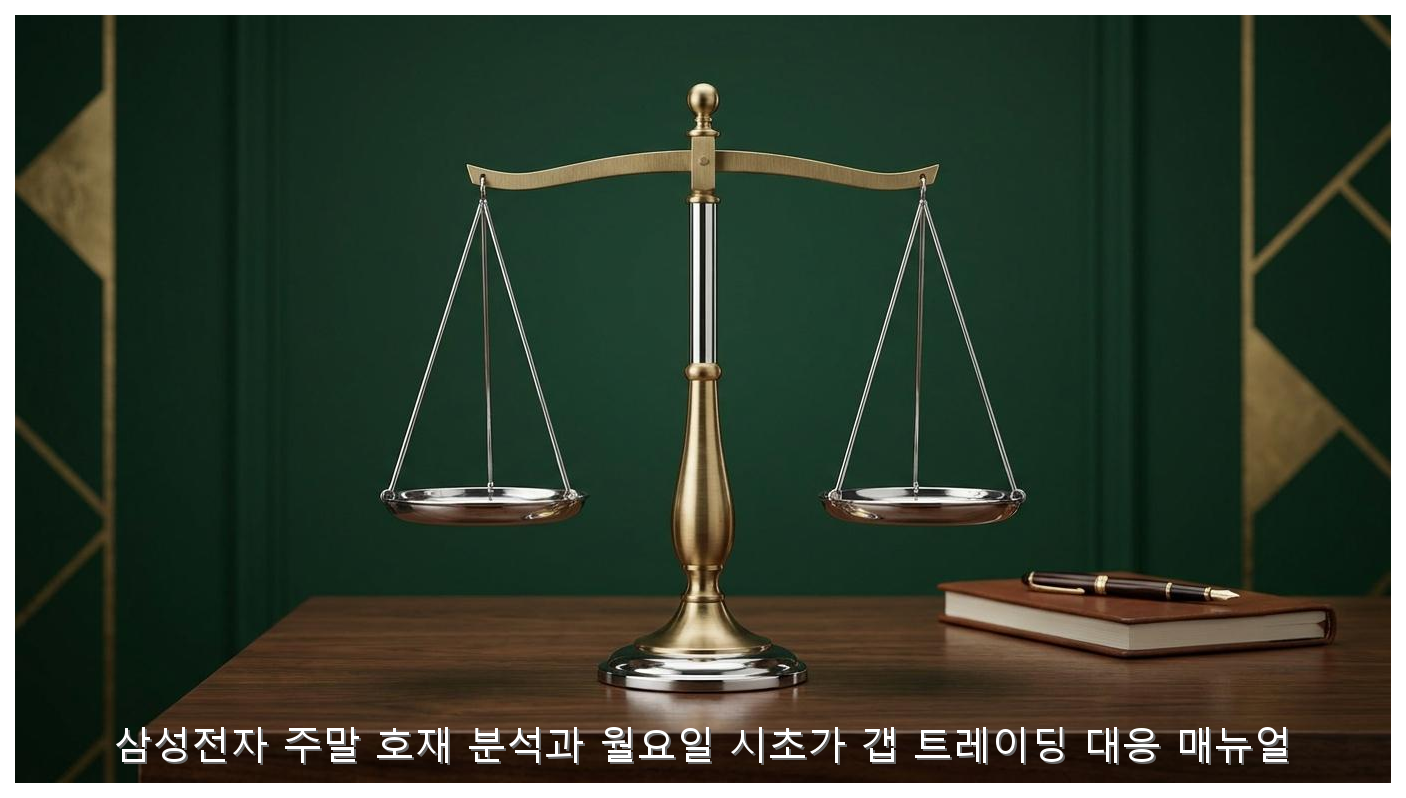 삼성전자 주말 호재 분석과 월요일 시초가 갭 트레이딩 대응 매뉴얼 핵심 안내 및 분석 인포그래픽 (5)