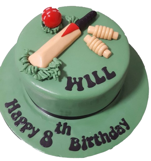 Cricket Themed Birthday Cake CB-NC216