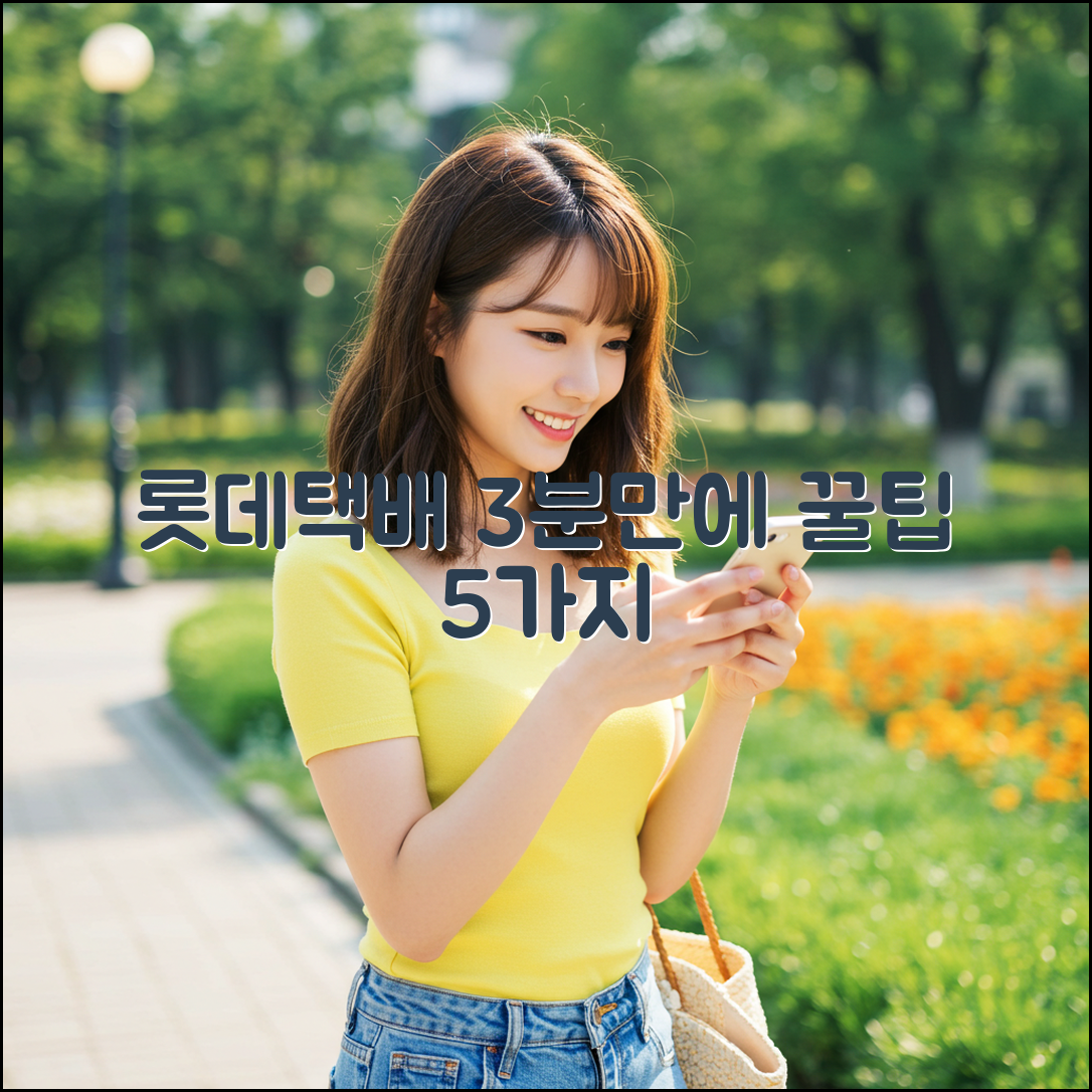 롯데택배 상담원 3분만에 연결하는 꿀팁 5가지