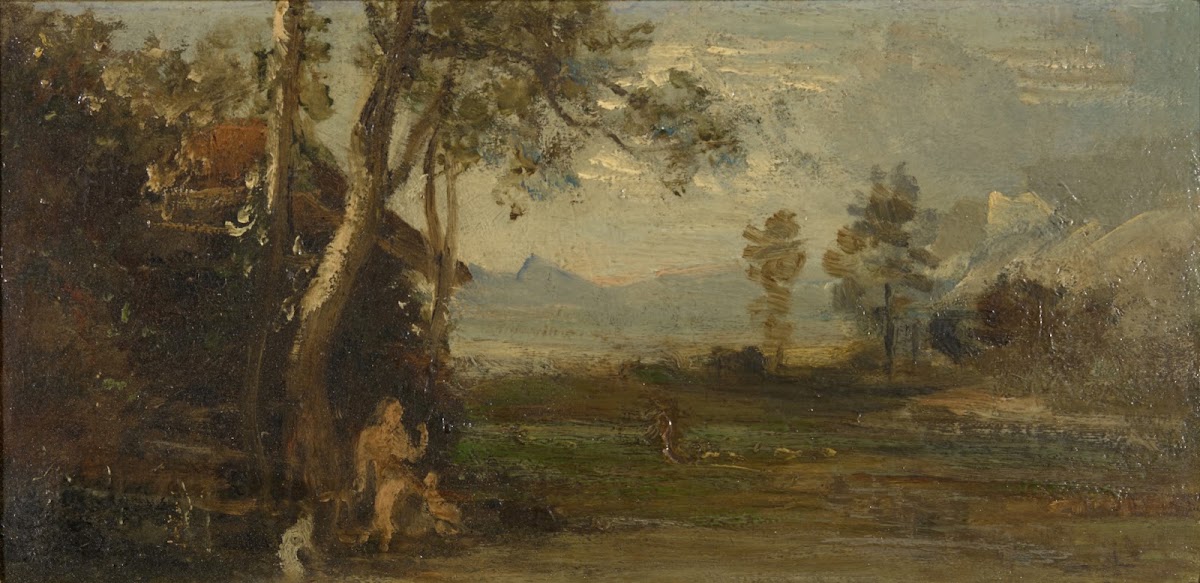 Landscape with Nude Figure 1855 57