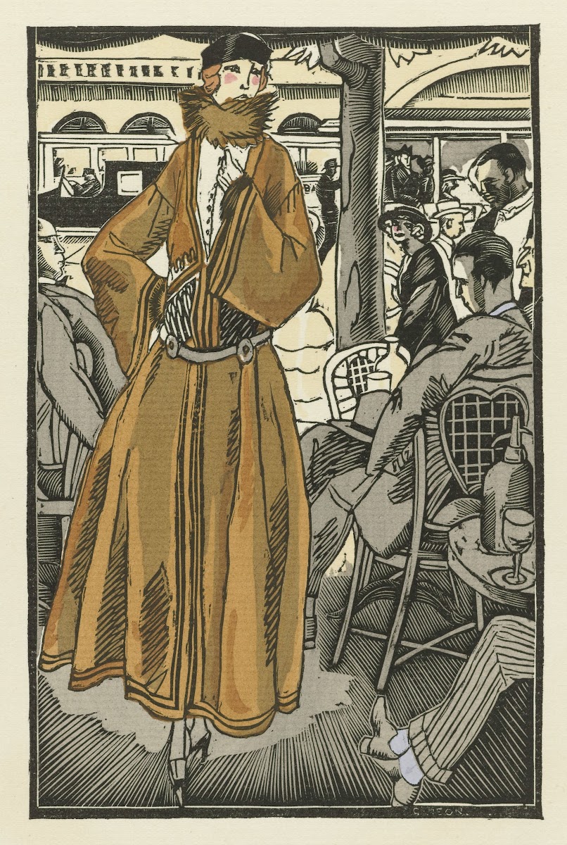 Le déjeuner au cabaret  Tailleur en cottaperllaine de Rodier 1921