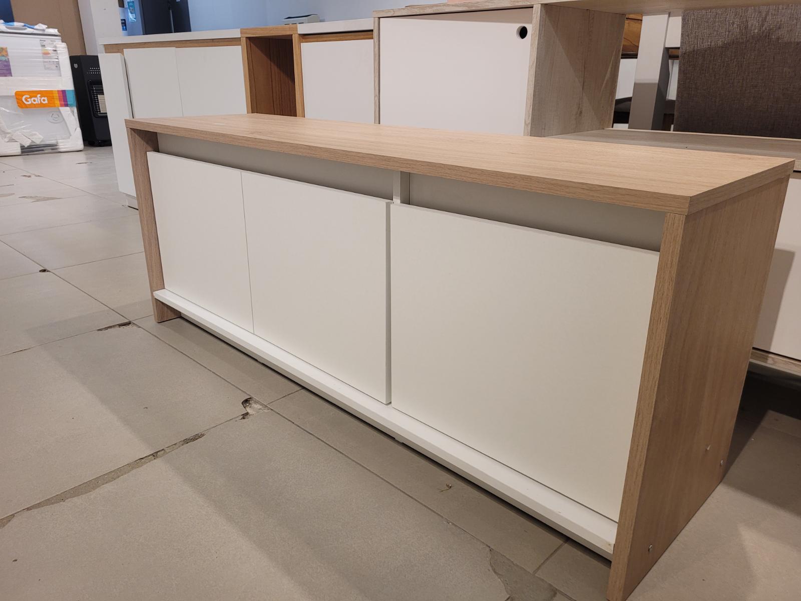 RACK TV NIZA CON PUERTA 1.30 ROBLE KENDAL-BLANCO RPN130-RK_B