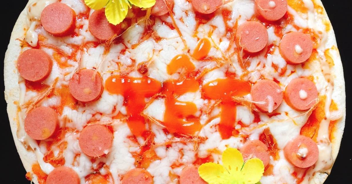 Pizza xúc xích bò khô xé sợi
