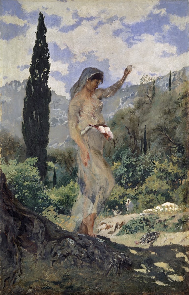 Spinning Girl on Corfu 1884