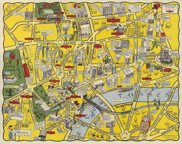 The New Pictorial Map Of London 1935