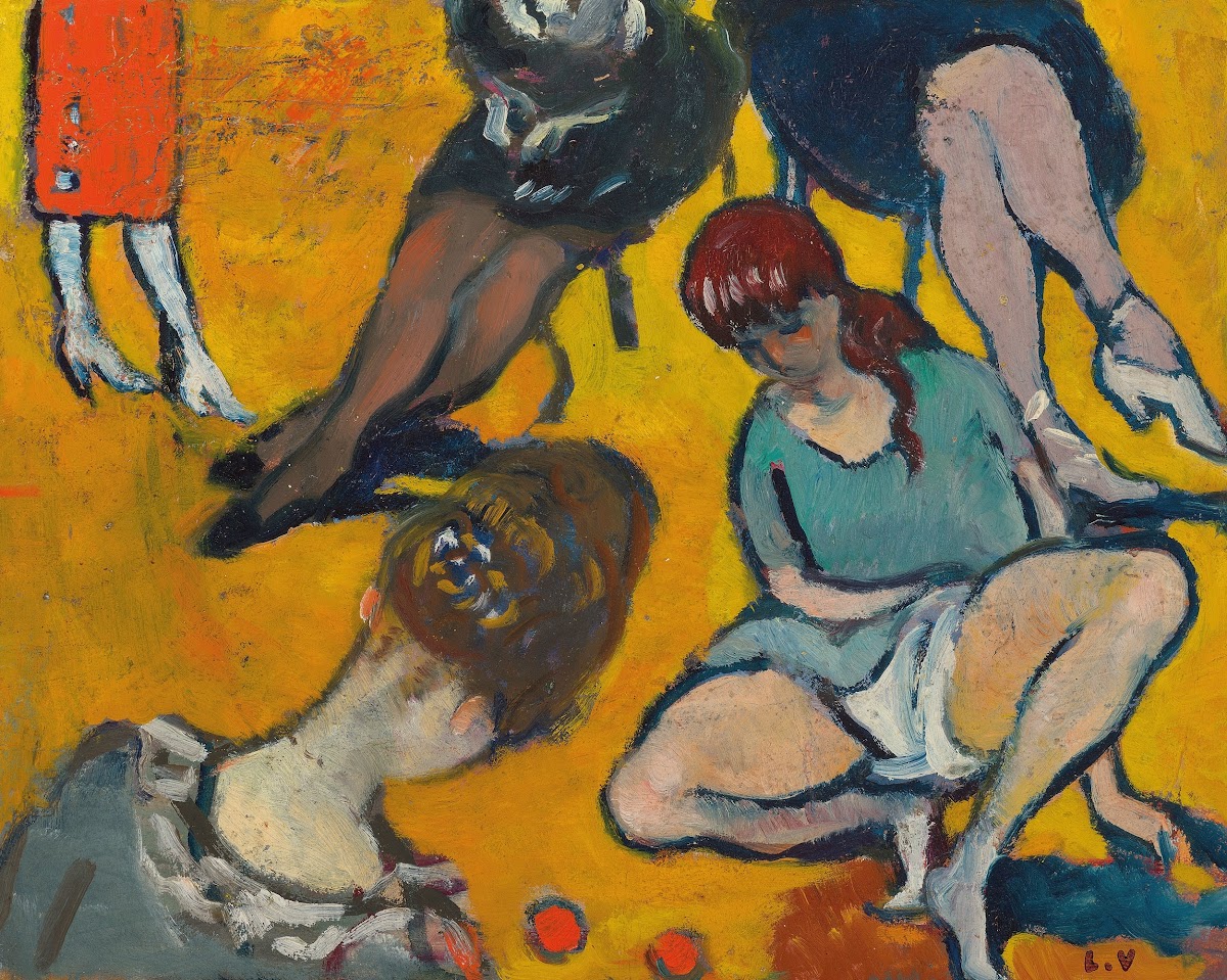 Fillette jouant au bois 1919