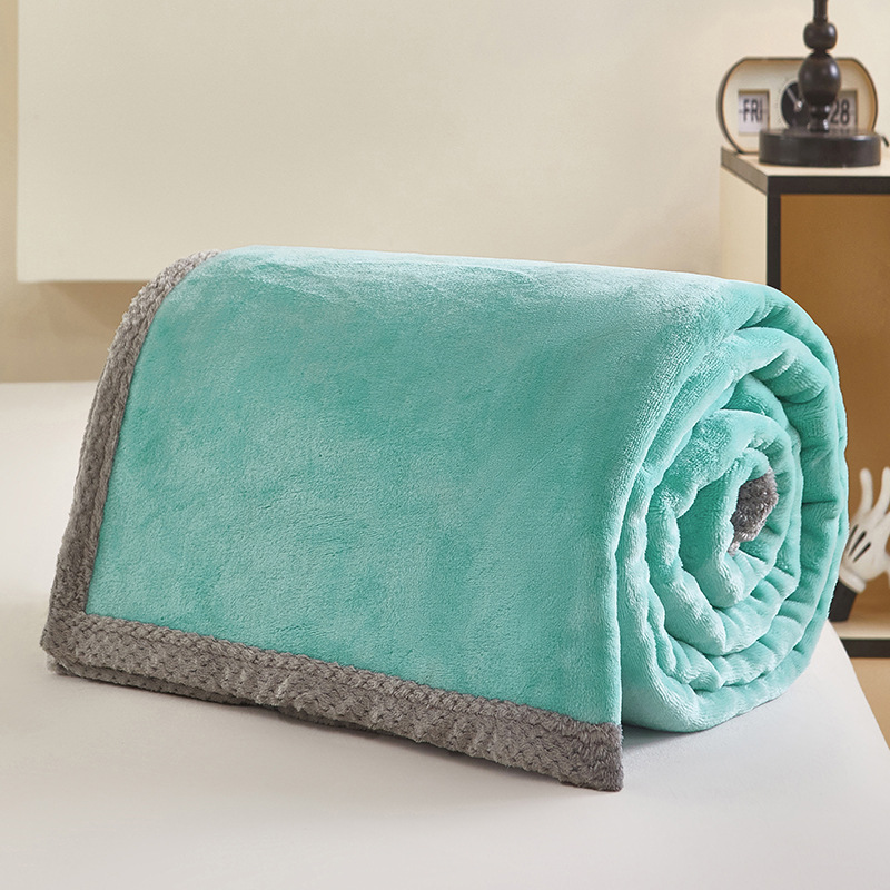 Flauschige Korallenfleece-Decke, unifarben