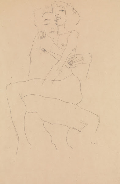 Couple Embracing 1911
