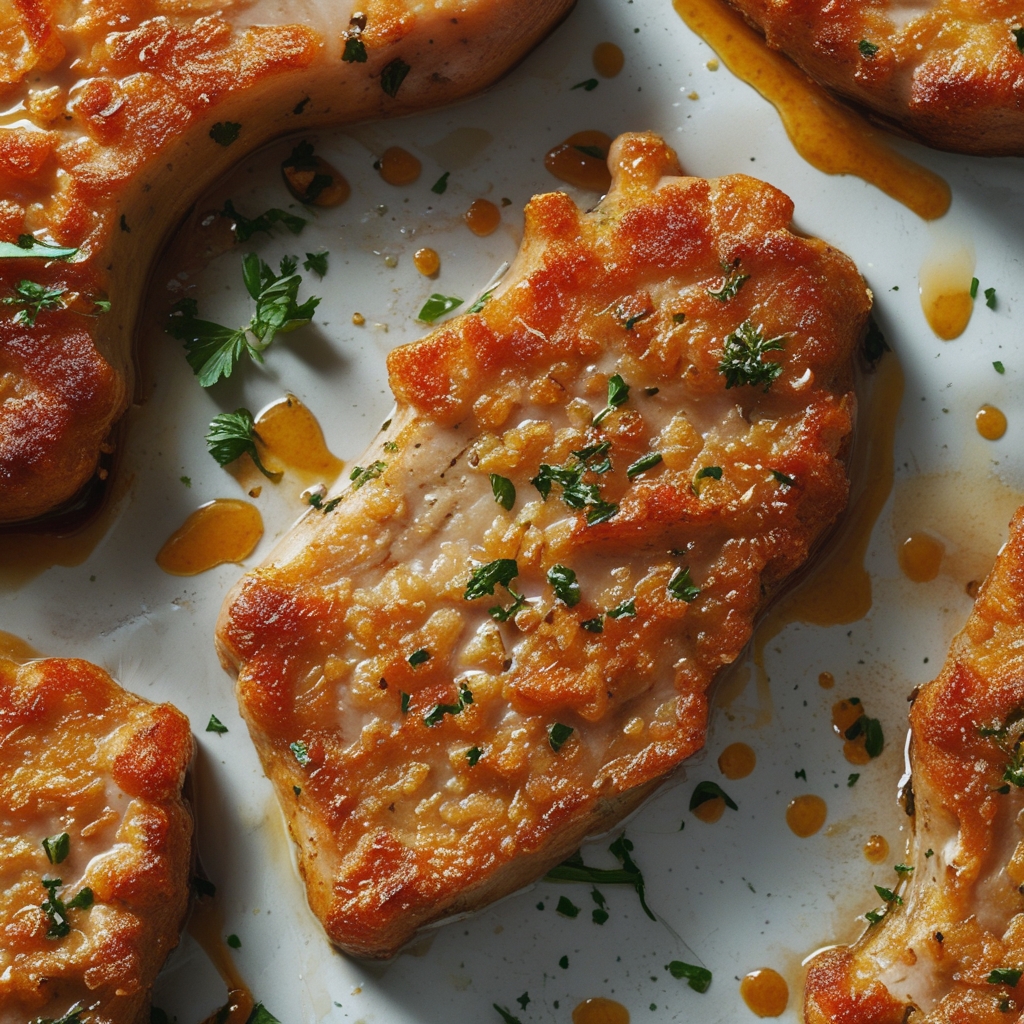 Crispy Parmesan Crusted Pork Chops - Easy Homemade Dinner Recipe finished