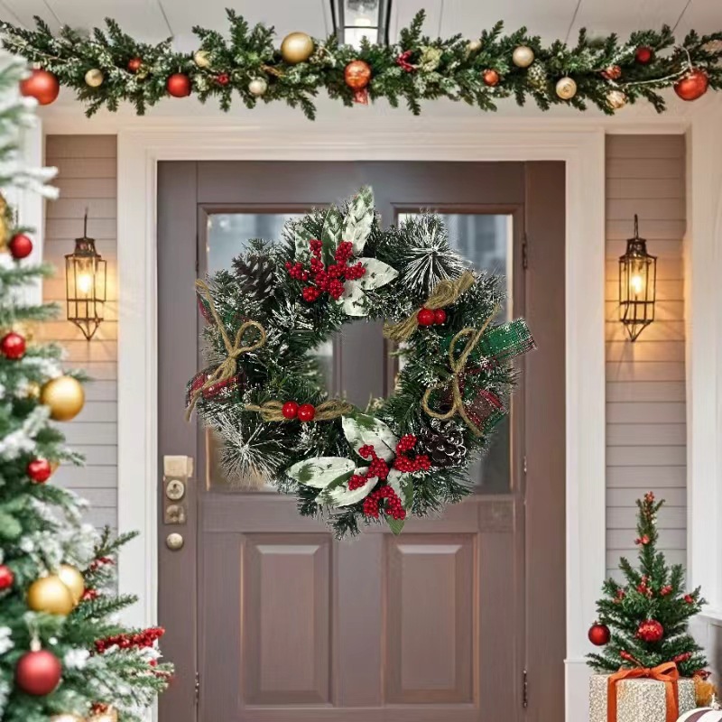 Christmas wreath made of PVC, handmade