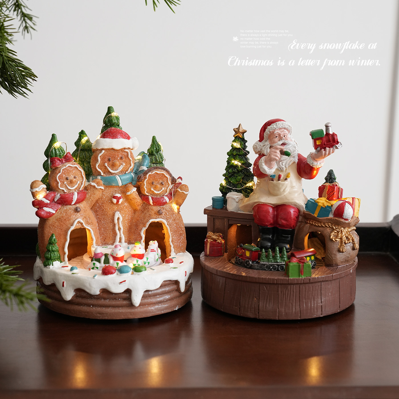 Decorative Christmas music box with lighting