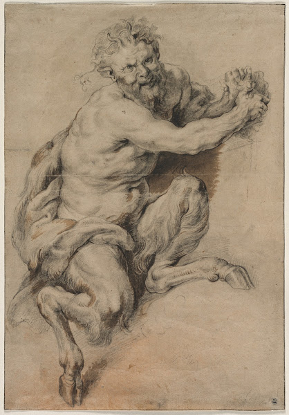 A Faun Grasping a Bunch of Grapes after 161618