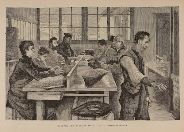 Lœuvre des ateliers daveugles  Latelier de brosserie 1885