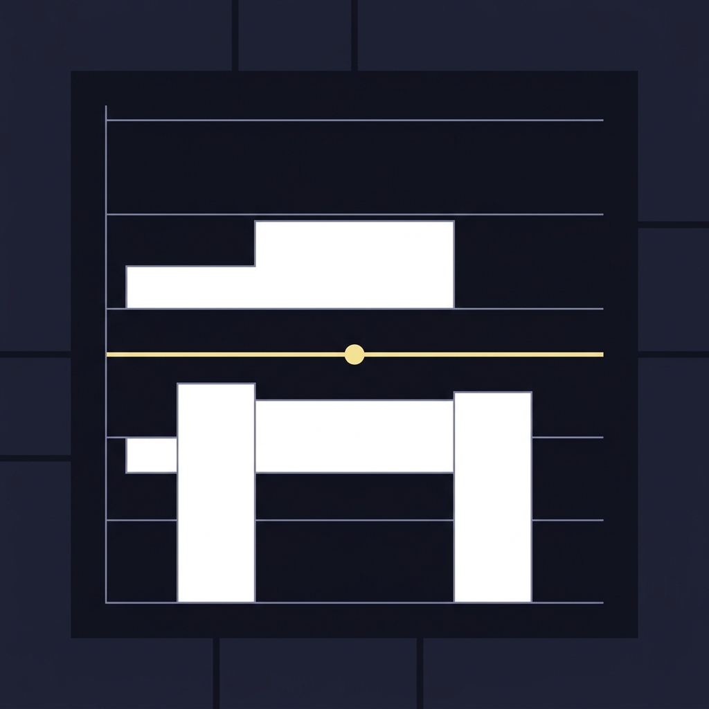 Minimalist 2D vector salary cap chart highlighting the second apron threshold line with two unlabelled team bars on a Funded Plays style dark background bulls bucks prediction
