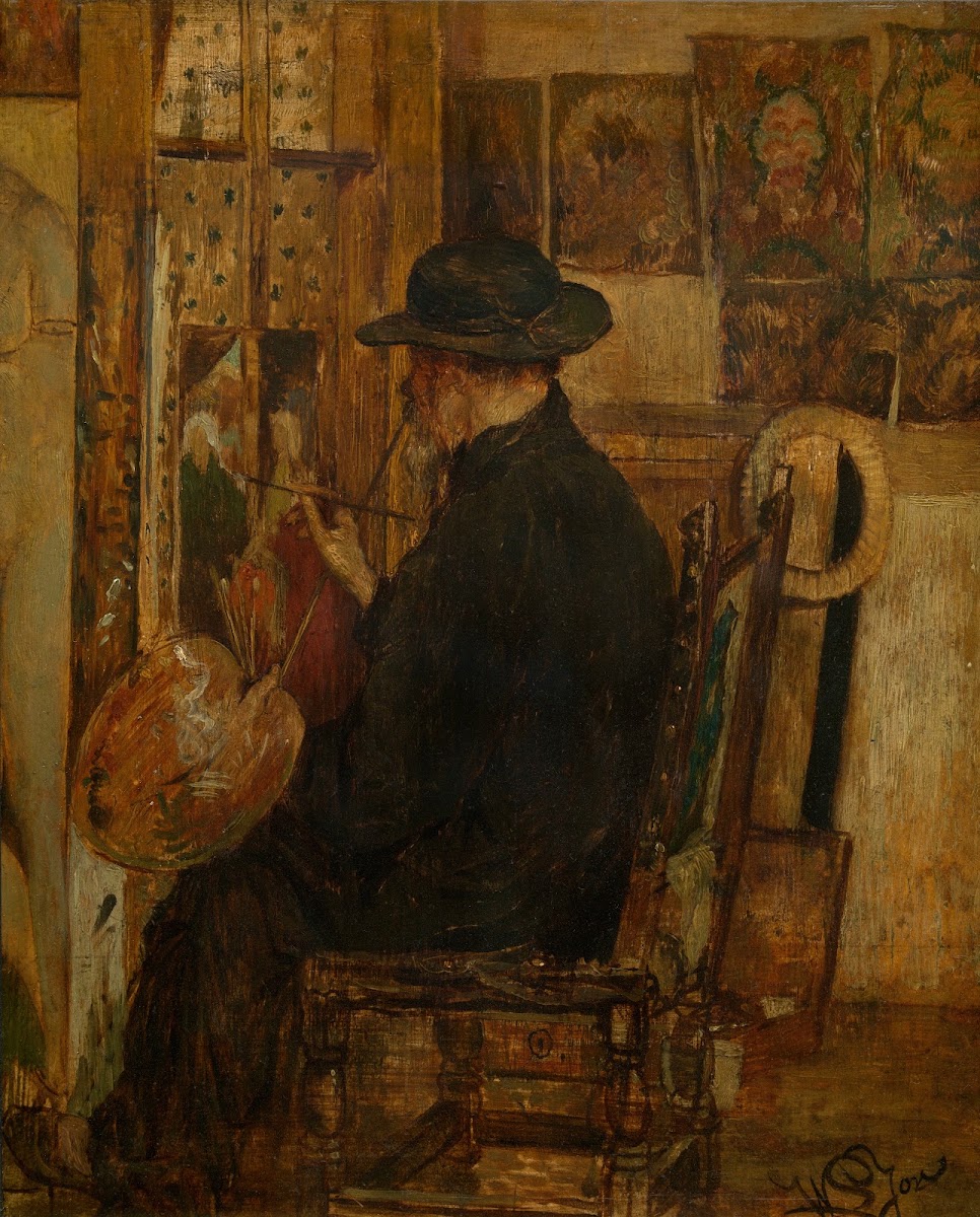 Willem Linnig I the Painters Father in his Studio 1875