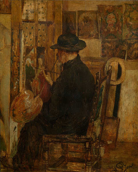 Willem Linnig I the Painters Father in his Studio 1875