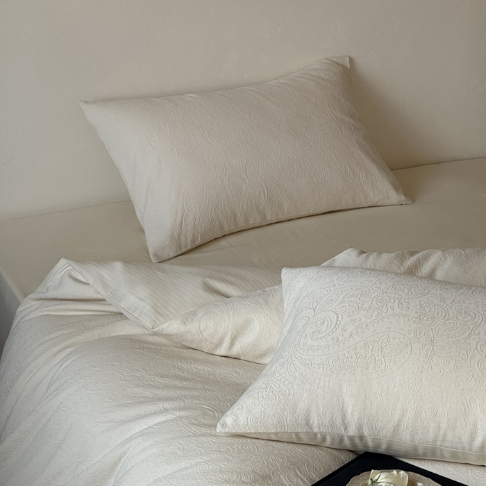 Cotton bedding set, jacquard relief, Japanese style