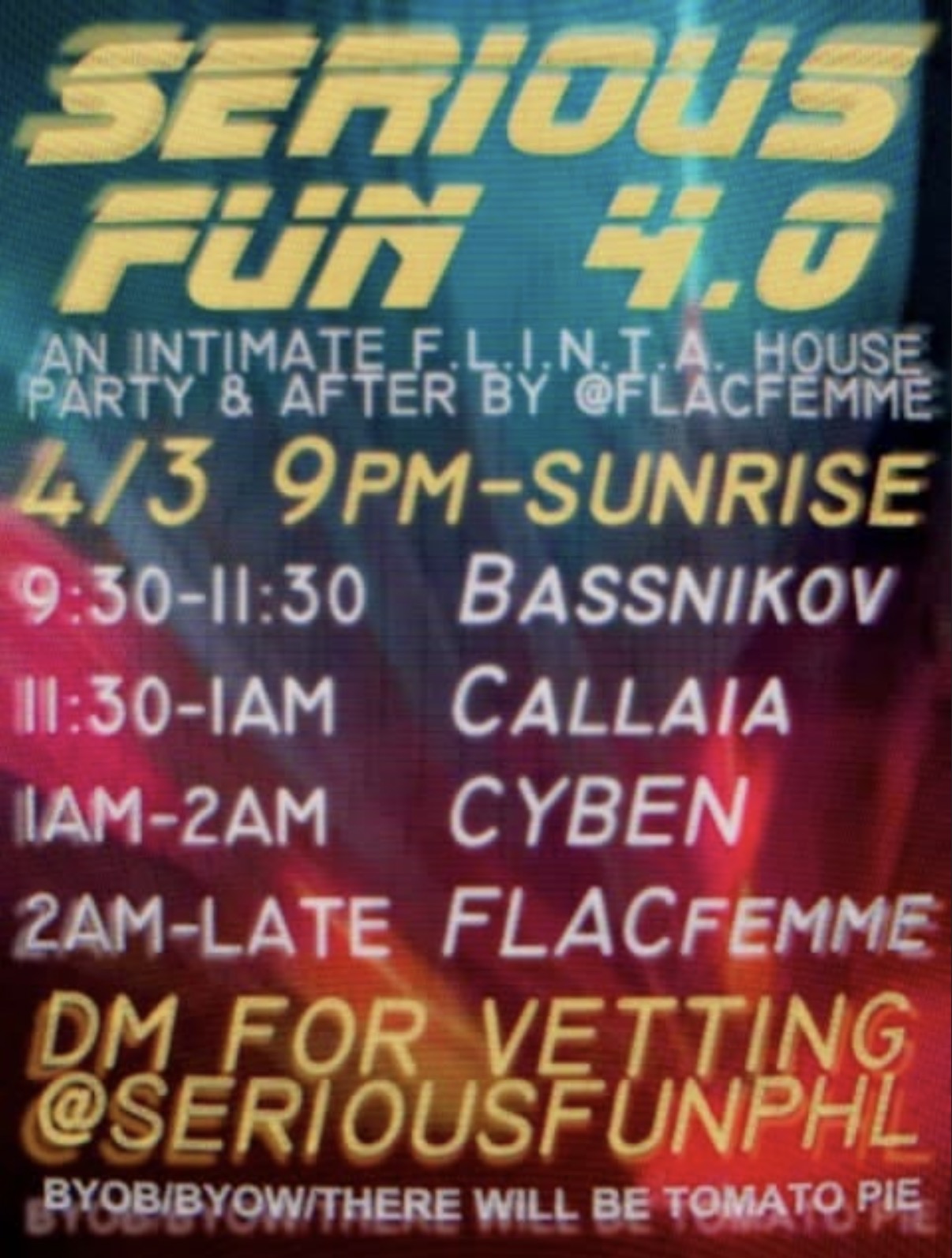 Flyer for Serious Fun 4.0