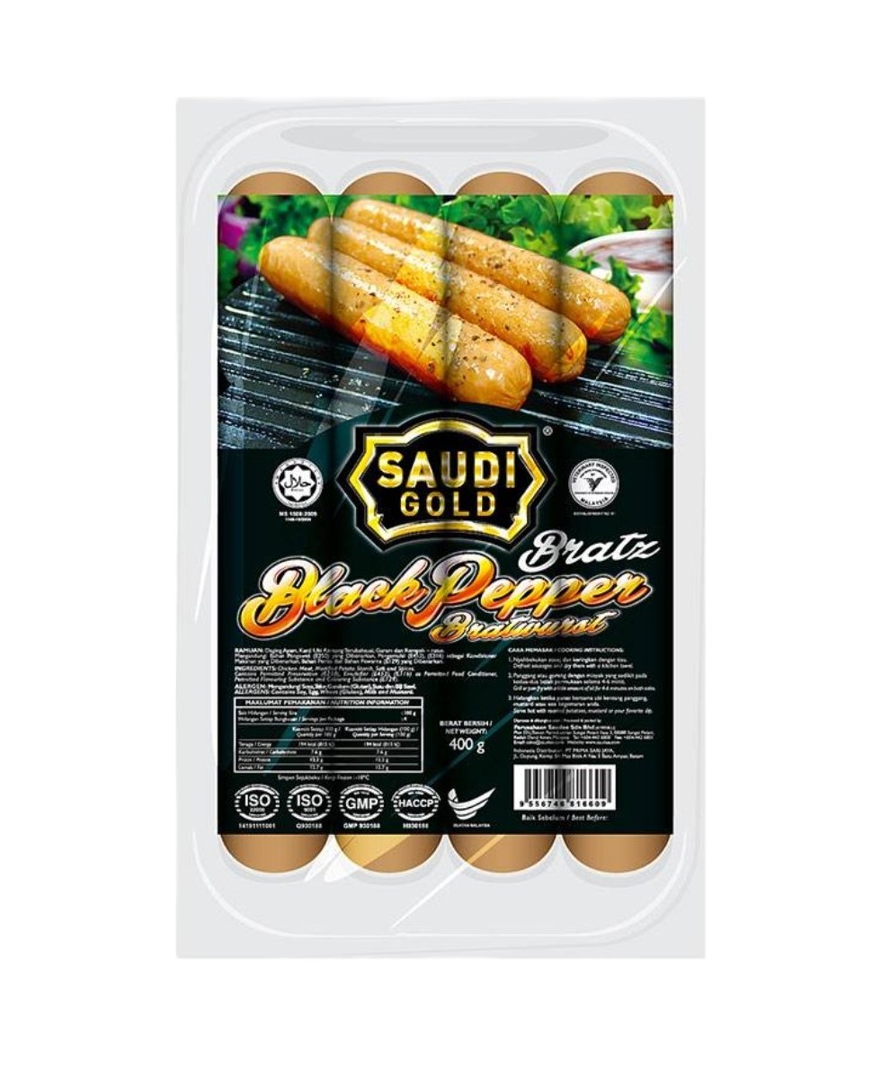 Sg Black Pepper Bratwurst 1Kg