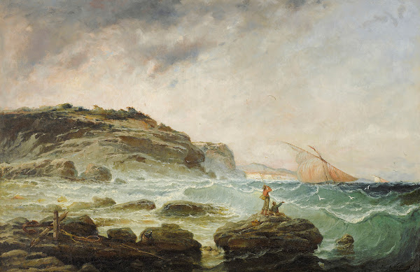 Rough sea around Marseille 1870