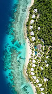 Aerial Drone Photography of a Tropical Coastline with Clear Turquoise Water